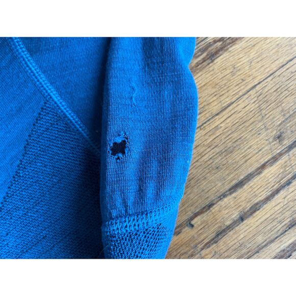 Smartwool Blue Long Sleeve Pullover Base Layer Top Shirt  Mens Size Medium - Picture 9 of 10